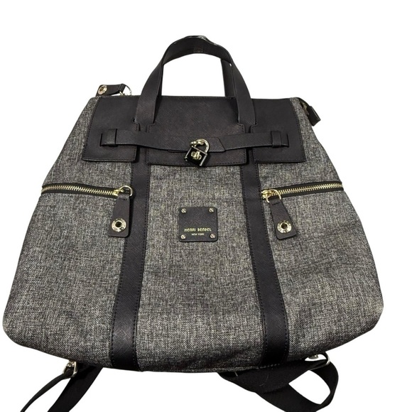 Henri Bendel Jetsetter grey/black Nylon Convertible Backpack/ Crossbody Bag main image 2